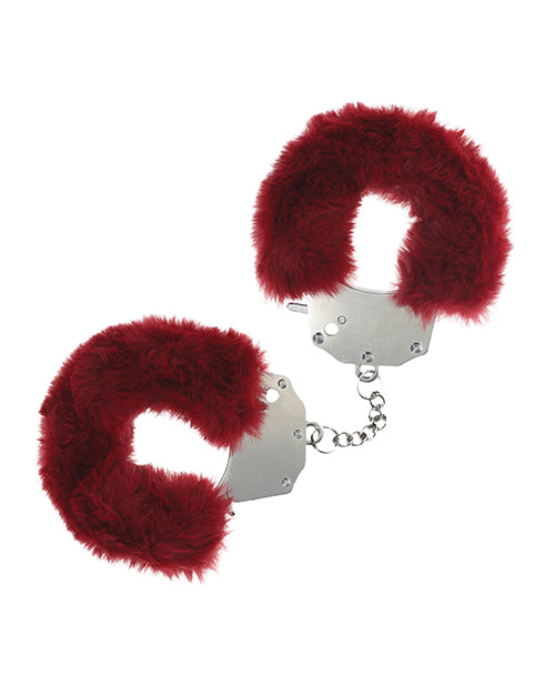 Shots America LLC OU1046BUR Shots Ouch! Fluffy Handcuffs, Burgundy