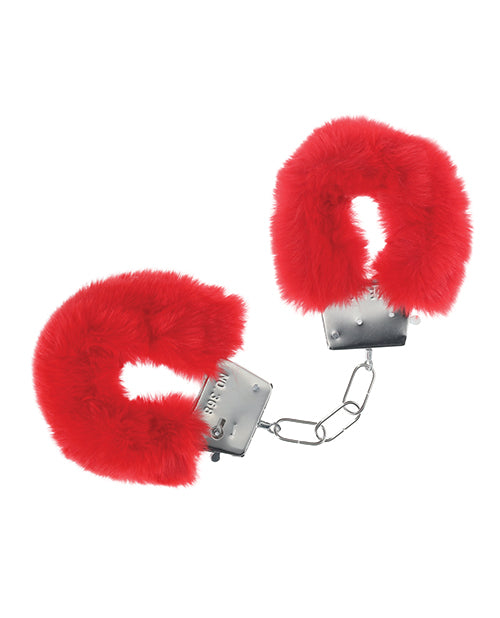 Shots America LLC OU1047RED Classic Fluffy Handcuffs, Red