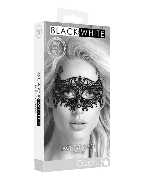 Shots America LLC OU686BLK OUCH! Empress Black Lace Eye Mask, Handmade