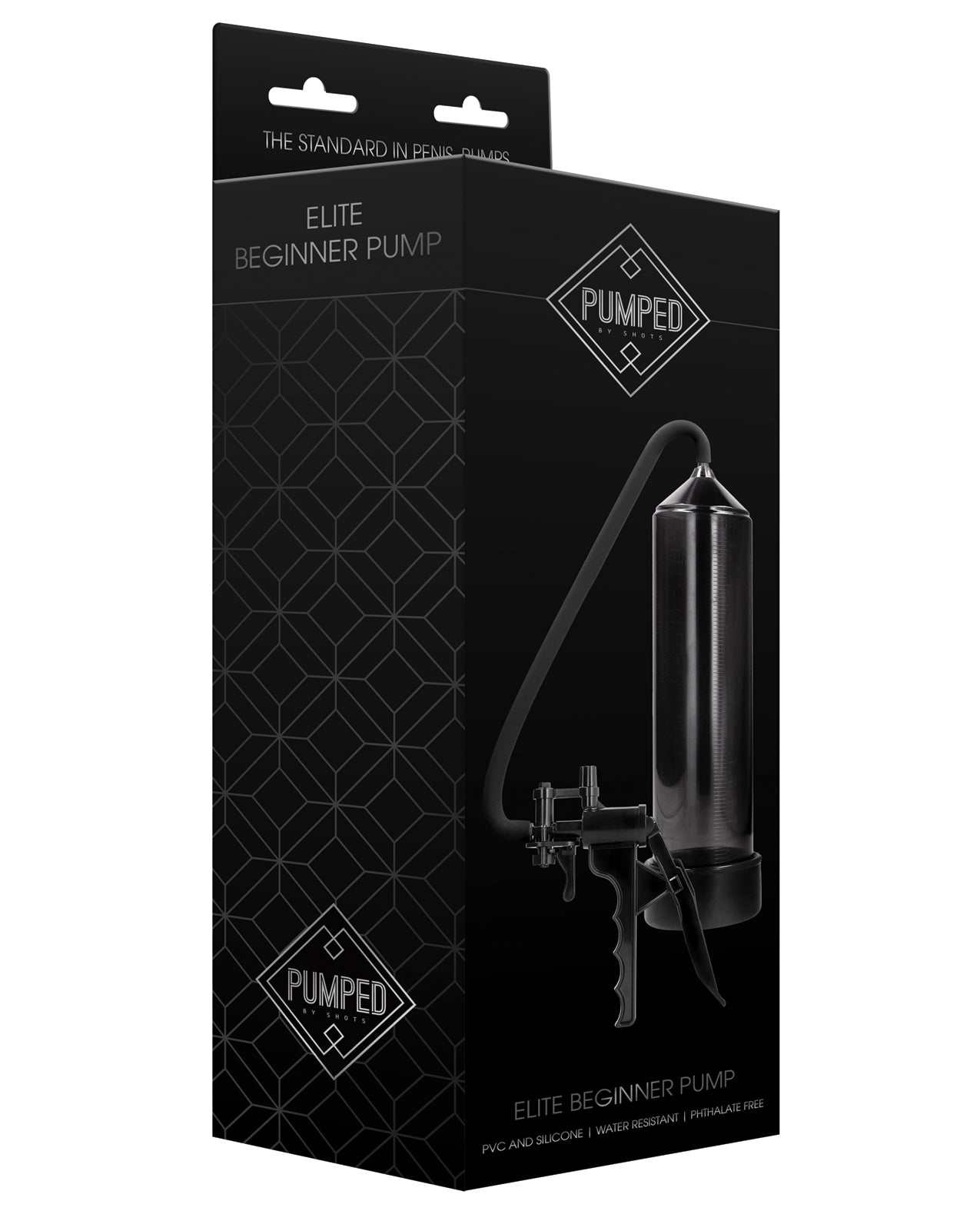Shots America PMP004BLK Pump, Black, PVC/Silicone, 9" Cylinder