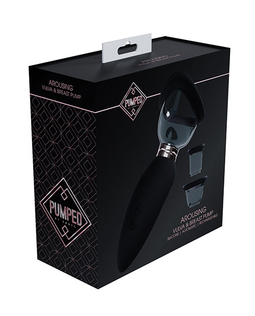 Shots Pumped Arousing Multi-Speed Clitoral, Nipple & Breast Pump, Black
