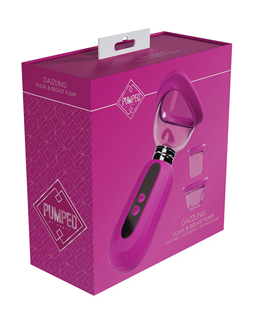 Shots Pumped Dazzling Clitoral, Nipple & Breast Pump, Rechargeable Pink