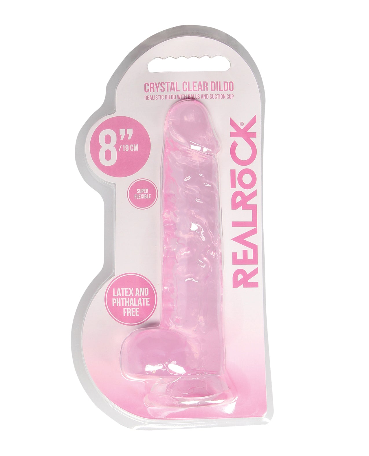 Shots America LLC REA092PNK Realistic 8.3" Dildo, Pink TPE