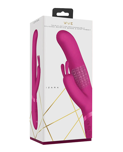 Shots America LLC VIVE014PNK Izara Rotating Beads Rabbit, Pink, 10-Function