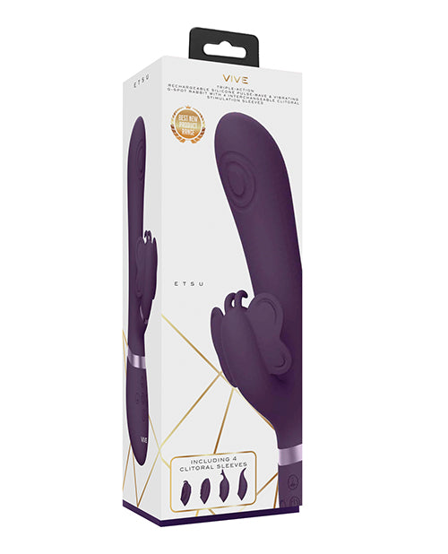 Shots Vive Etsu Pulse G-Spot Rabbit Vibrator, Purple – IPX7 Waterproof