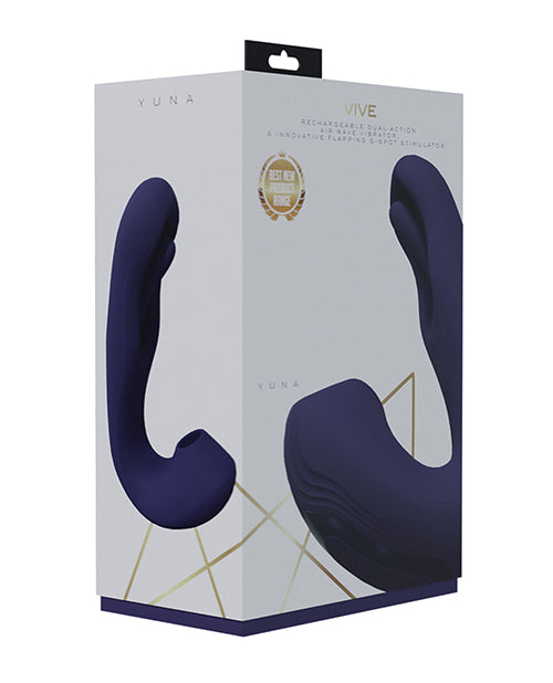 Shots Vive Yuna Dual Action Airwave Vibrator & G-Spot Stimulator, Purple