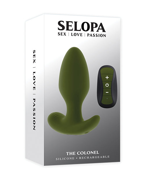 Evolved SL-RS-4226-2 The Colonel Vibrating Plug, Green, Remote Control