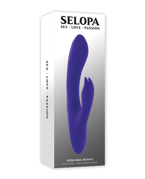 Evolved SL-RS-4783-2 Poseable Bunny Rabbit Vibrator, Purple