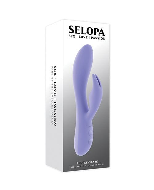 Evolved Selopa Purple Craze Rabbit Vibrator - Purple Silicone