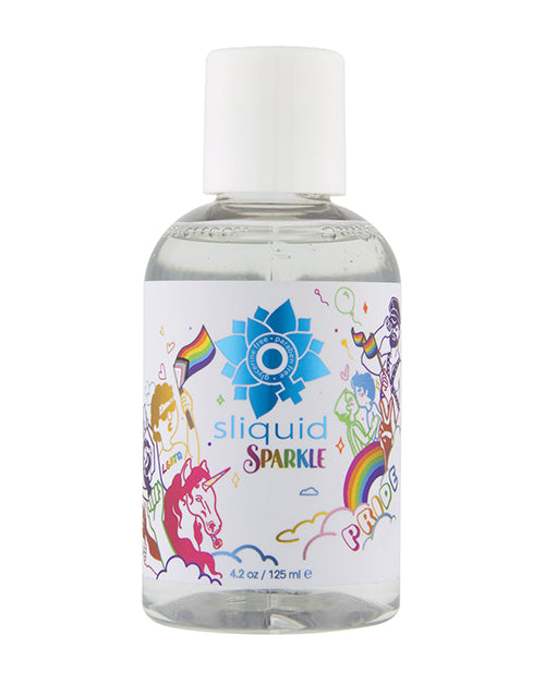 Sliquid 105 Naturals Sparkle Pride Water Based Lube, 4.2 oz
