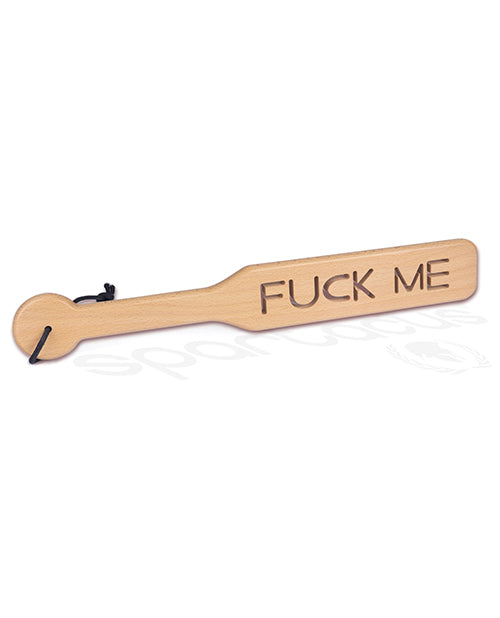 Spartacus SPB-W11 Zelkova Wood Paddle, 14" "Fuck Me" Cutout