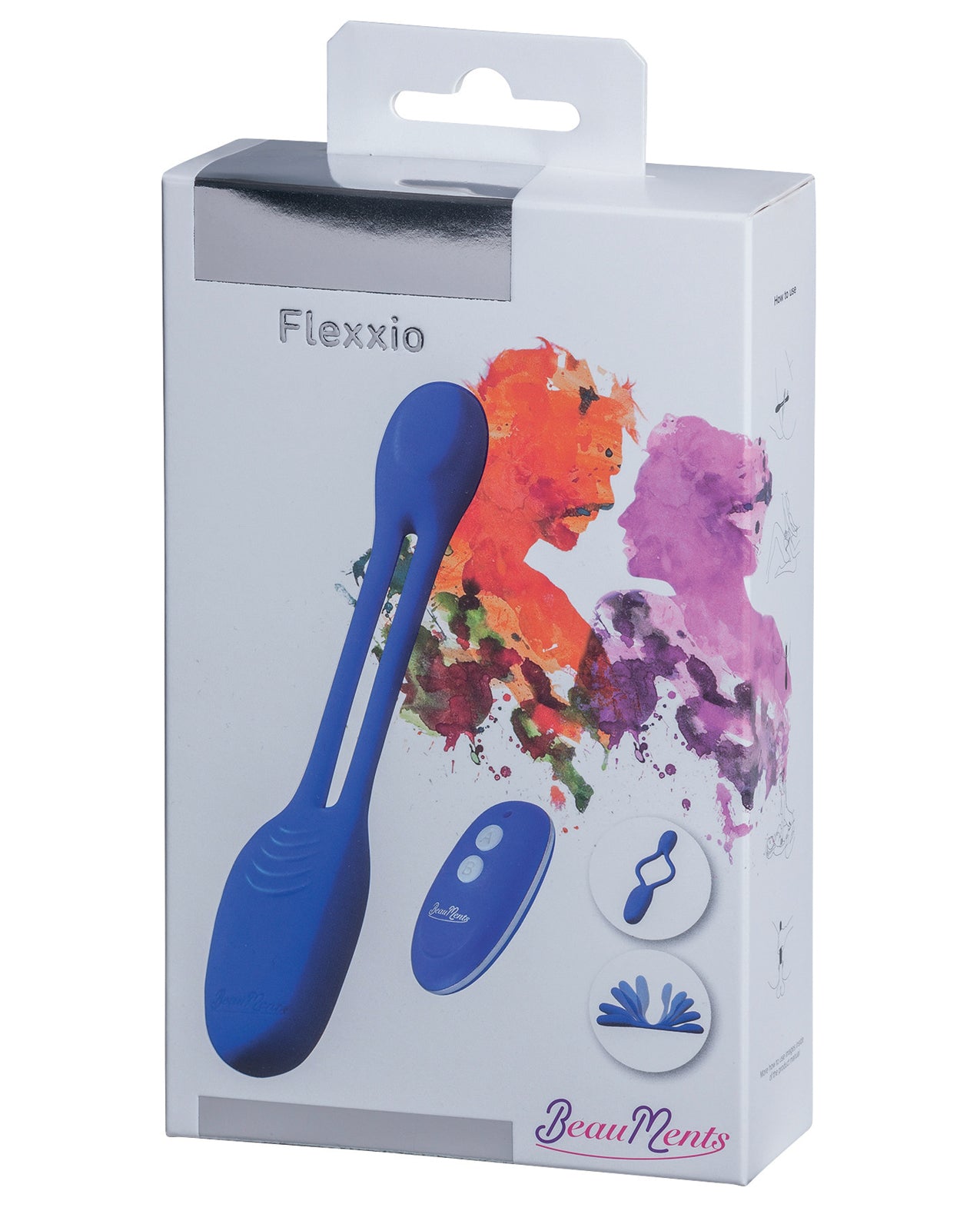 BeauMents Flexxio Dual Motor Remote Control Vibrator, Blue