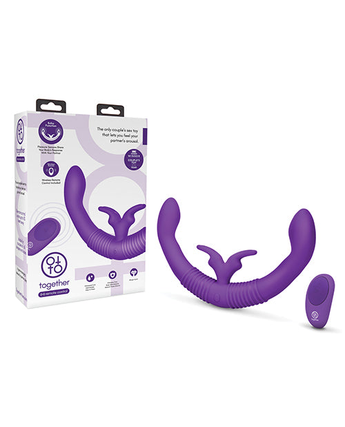 Together Couples' Vibrator with Remote, Purple Silicone