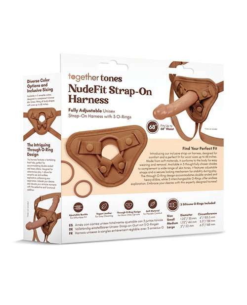 COTR Inc Together NudeFit Adjustable Strap-On Harness with 3 O-Rings, Medium