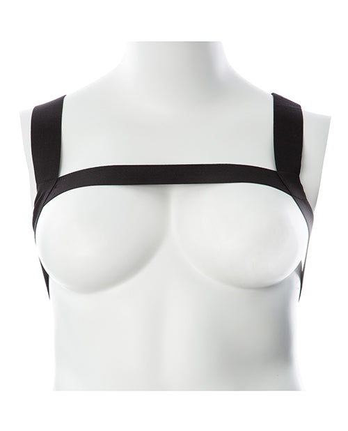 Thank Me Now GF-H301 Billie Harness, Black Elastic Unisex Chest 30-47"