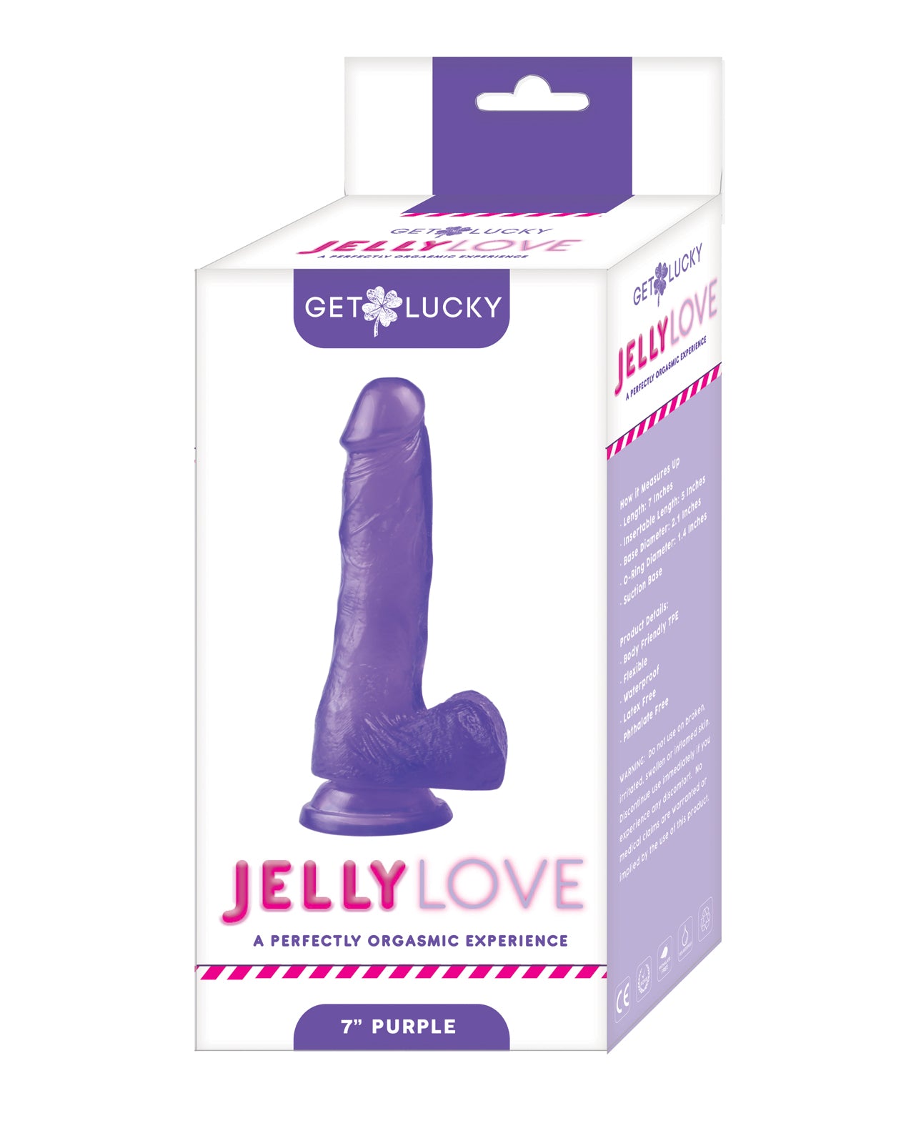 Viben GL-2741 Get Lucky 7" Jelly Love, Purple TPE
