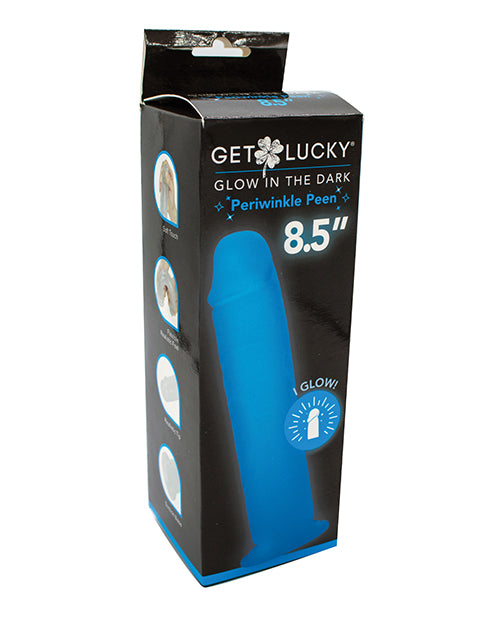 Viben GL-4073 Get Lucky Periwinkle Dildo, 8.5 inch, Glow in the Dark