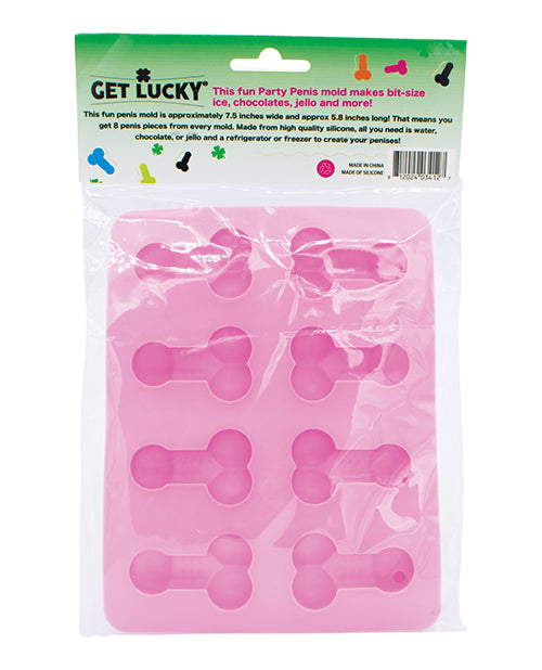 Viben GL-4127 Penis Party Chocolate/Ice Tray, Silicone, Pink, 8 Cavities