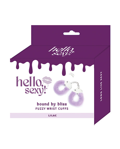 Hello Sexy! Bound By Bliss Fuzzy Wrist Cuffs, Lilac