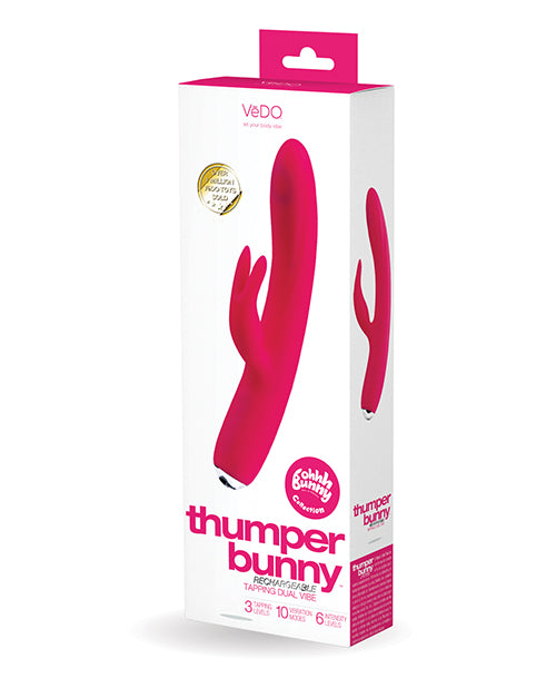 VeDo BU-0701 Thumper Bunny Dual Vibe, Pink Silicone G-Spot Stimulator