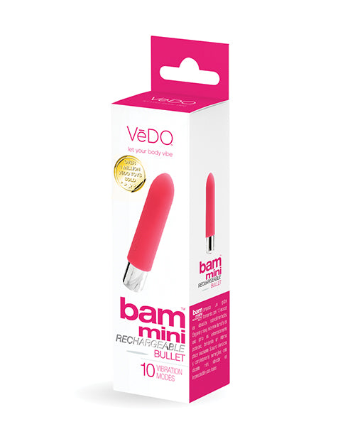 VeDo VI-P1409 Bam Mini Bullet Vibe, 10 Modes, Pink