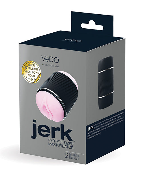 VeDO Jerk Masturbation Sleeve, Black/Pink – 4.75" Depth