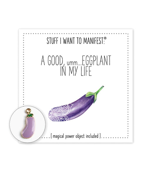 Warm Human MSC-8302 Eggplant Mini Card & Charm, Metal