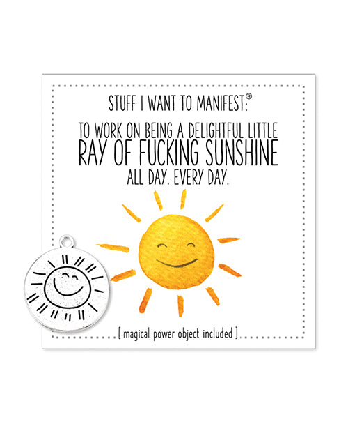 Warm Human MSC-8635 Manifesting Card and Charm Set, Metal, 3x3 Inch