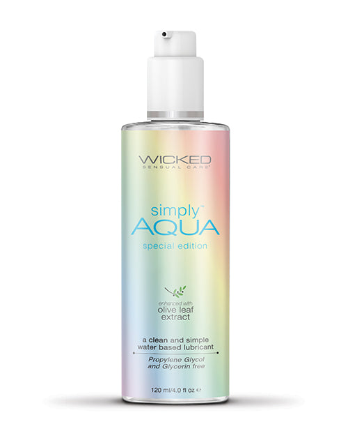 Wicked Sensual Care 91500 Simply Aqua Special Edition Water Based Lubricant, 4oz