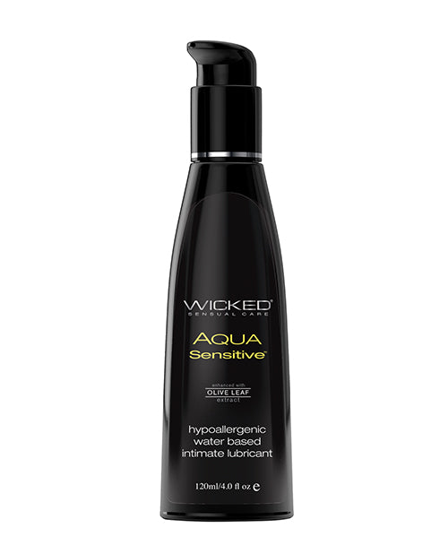 Wicked Sensual Care 90204 Aqua Sensitive Waterbased Lubricant, 4 oz Unscented