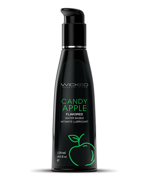 Wicked Sensual Care 90404 Aqua Waterbased Lubricant, 4 oz Candy Apple
