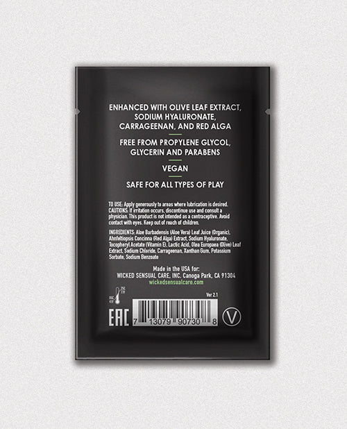 Wicked Sensual Care Aloe Vera Based Intimate Lubricant, 0.1 oz