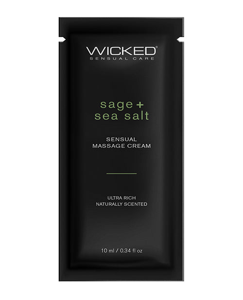 Wicked Sensual Care 90920 Sage & Sea Salt Massage Cream, 0.34 oz