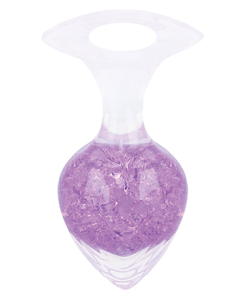 Wholesale X Distribution Large Purple Glass & Silicone Plug