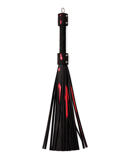 Heat Tease Flogger, Heat-Reactive for Dynamic Play – Black/Pink