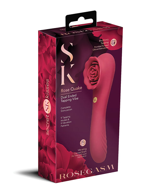 Xgen SK1048 Rosegasm Rose Quake Dual Ended Vibe, Silicone