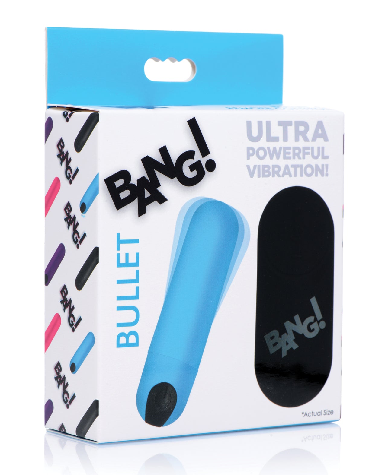 XR Brands Bang! Vibrating Bullet with Remote Control, Blue