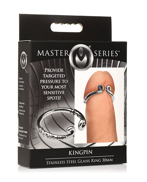 Master Series Kingpin Stainless Steel Glans Ring, 30mm – Nickel-Free