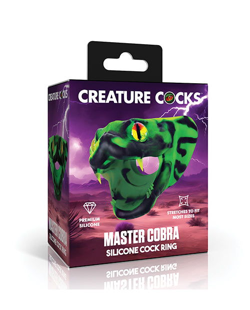 XR, LLC AH699-Green Cobra Silicone Cock Ring, 2-inch Extension