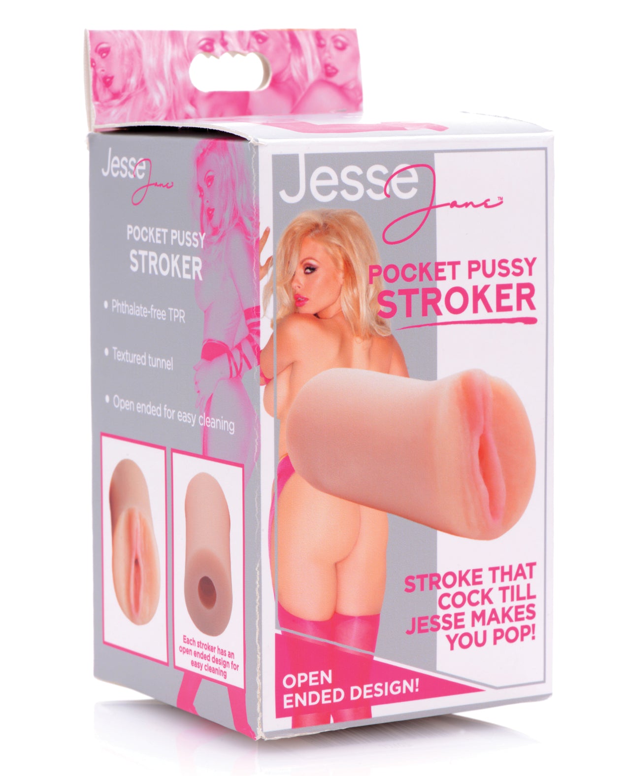 XR, LLC JJ107 Jesse Jane Pocket Pussy Stroker, TPR Realistic Vulva