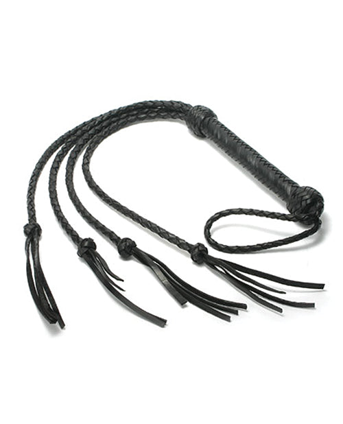 Strict Leather Four Lash Whip, Braided Garment Leather, 36-Inch