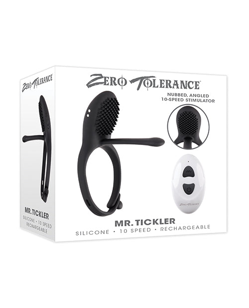 Evolved ZE-RS-2574-2 Mr. Tickler Vibrating C-Ring, Black ABS/Silicone