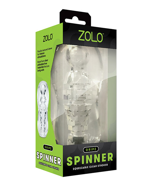 Xgen ZO-6041 Gripz Spinner Stroker, Clear Textured Ergonomic