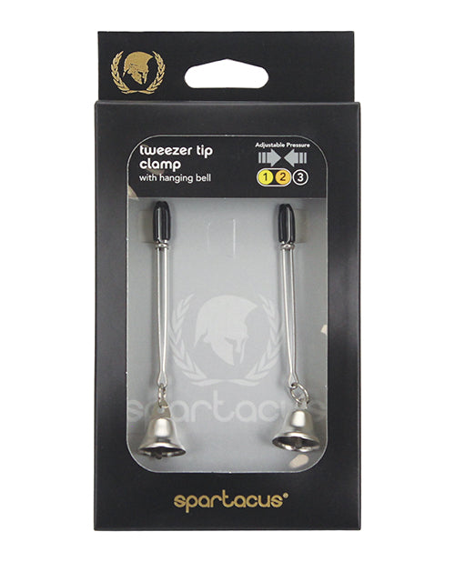 Spartacus SPF-110 Adjustable Tweezer Nipple Clamps w/Bells, Silver