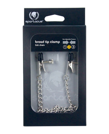 Spartacus SPF-26 Adjustable Nipple Clamps with Link Chain, Metal