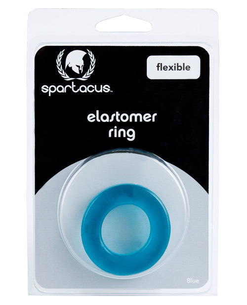Spartacus BSPR-113 Elastomer Cock Ring - Metro Blue, Stretch-to-fit