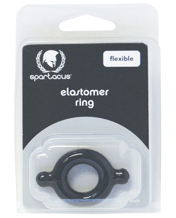 Spartacus BSPR-84 Elastomer Cock Ring, Black, Skin-Safe
