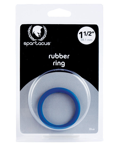 Spartacus BSPR-22 Rubber Cock Ring, 1.5 Inch, Blue