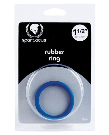 Spartacus BSPR-22 Rubber Cock Ring, 1.5 Inch, Blue