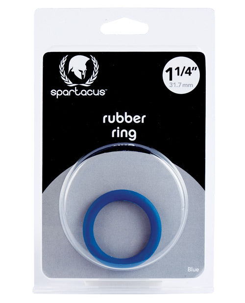 Spartacus BSPR-21 Rubber Cock Ring, 1.25" Diameter, Blue